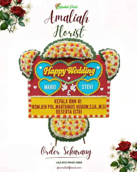 Papan Bunga Pernikahan Sasagaran